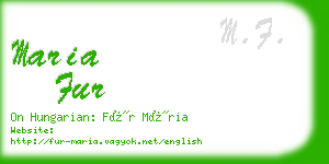 maria fur business card